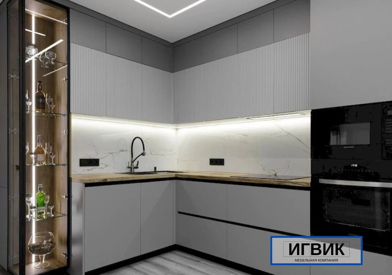 Кухня на заказ: мебель под ключ из МДФ, ЛДСП, массива дерева